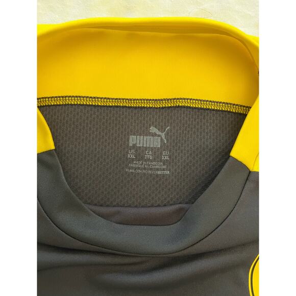 PUMA BVB Training Jersey Asphalt Cyber Yellow Size XXL NWT - Picture 3 of 3